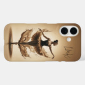 Coques Case-Mate iPhone Bronze Ballerina Splash Custom Initiales Ballet (Verso (horizontal))