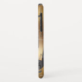 Coques Case-Mate iPhone Bronze d'or et notes noires de musique (Dos/Gauche)