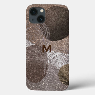 Case-Mate iPhone Case Bronze Glitterie Abstraite Monogramme