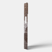 Coques Case-Mate iPhone Bronze Glitterie Abstraite Monogramme (Verso / Droite)