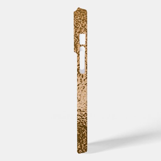 Coques Case-Mate iPhone Bronze moderne métal texturé (Verso / Gauche)