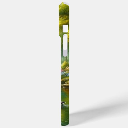 Coques Case-Mate iPhone Brook de printemps avec canards/fleurs (Verso / Gauche)