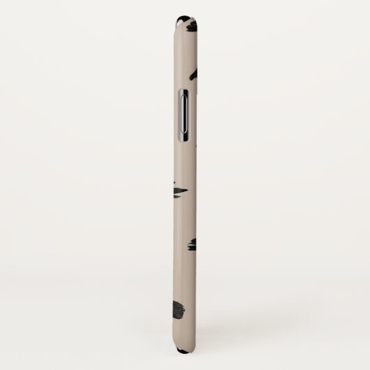 Coques Case-Mate iPhone Brosse les traits pois sur beige (Dos/Droite)