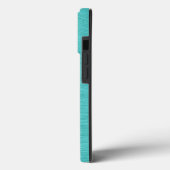 Coques Case-Mate iPhone Brossé Turquoise Delight Nom personnel (Verso / Gauche)