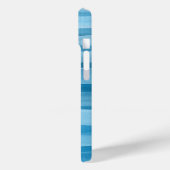 Coques Case-Mate iPhone Brosses Abstrait Motif d'aquarelle bleue (Verso / Gauche)