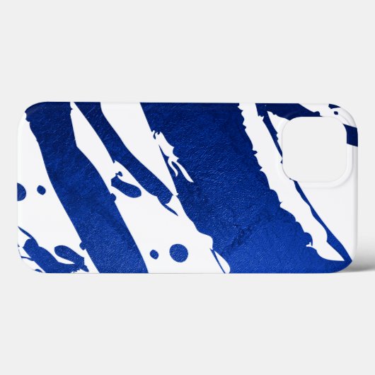 Coques Case-Mate iPhone Brosses bleues Indigo Abstraites (Verso (horizontal))