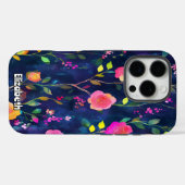 Coques Case-Mate iPhone Brosses florales audacieuses (Verso (horizontal))