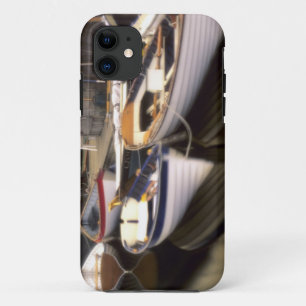 Coques Pour iPhone Brouillard entourant quatre bateaux amarrés.