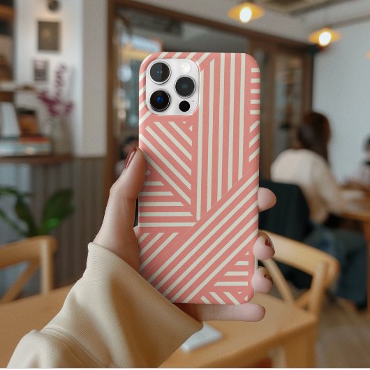 Coques Case-Mate iPhone Brousse rose Motif géométrique Fille féminine