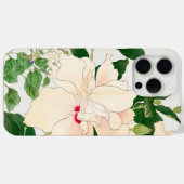Coques Case-Mate iPhone Browallia & Hibiscus Fleurs - Bois japonais (Verso (horizontal))