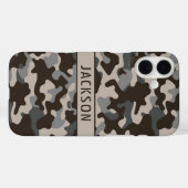 Coques Case-Mate iPhone Brown and Gray Camouflage Personalized (Verso (horizontal))