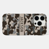 Coques Case-Mate iPhone Brown and Gray Camouflage Personalized (Verso (horizontal))