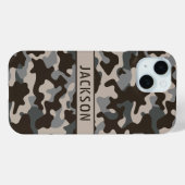 Coques Case-Mate iPhone Brown and Gray Camouflage Personalized (Verso (horizontal))