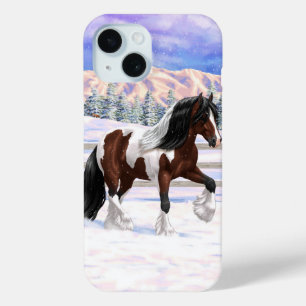 Coque Pour iPhone 15 Brown Bay Gypsy Vanner Draft Horse