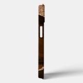Coques Case-Mate iPhone Brown chic Rose Gold Parties scintillant Agate Per (Verso / Droite)
