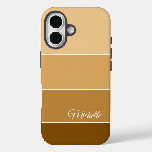 Coques Case-Mate iPhone Brown Color Block Personalized  (Verso)