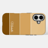 Coques Case-Mate iPhone Brown Color Block Personalized  (Verso (horizontal))