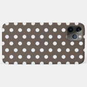 Coques Case-Mate iPhone Brown et blanc Pastel Polka Dot (Dos (Horizontal))