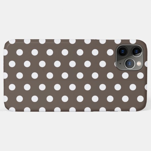 Coques Case-Mate iPhone Brown et blanc Pastel Polka Dot (Dos (Horizontal))