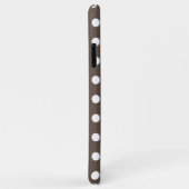 Coques Case-Mate iPhone Brown et blanc Pastel Polka Dot (Dos/Droite)