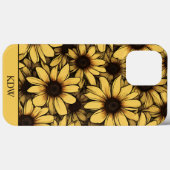 Coques Case-Mate iPhone Brown Eyed Susan Monogramme (Verso (horizontal))
