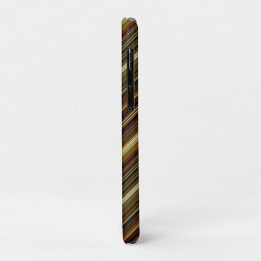 Coques Case-Mate iPhone Brown Green and Gold Stripes (Dos/Gauche)