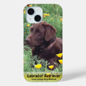Coques Case-Mate iPhone Brown Labrador Retriever in Poppy Patch (Verso)
