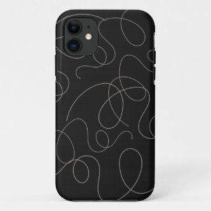 Case-Mate iPhone Case Brown lignes pointes Motif noir