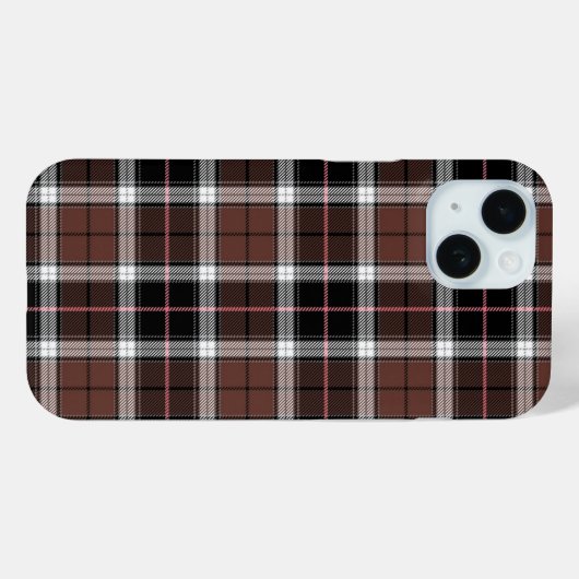Coques Case-Mate iPhone Brown Plaid (Verso (horizontal))