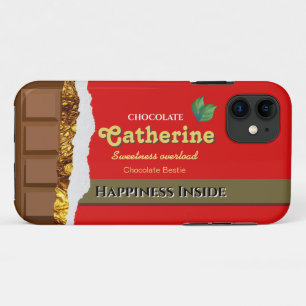 Case-Mate iPhone Case Brown réaliste & Valentines rouges Chocolat amusan