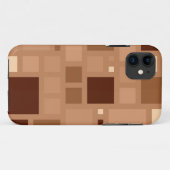 Coques Case-Mate iPhone Brown rétro moderne Carré Motif (Dos (Horizontal))
