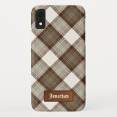 Coques Case-Mate iPhone Brown Scottish Tartan Plaid Pattern Gift (Dos)