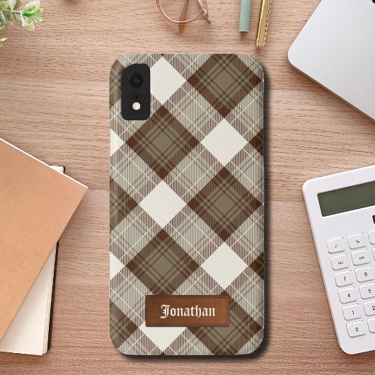Coques Case-Mate iPhone Brown Scottish Tartan Plaid Pattern Gift
