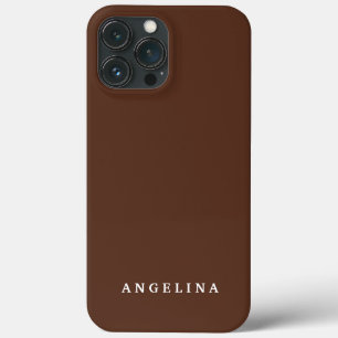 Case-Mate iPhone Case Brown tendance moderne minimaliste Plain Ajouter u