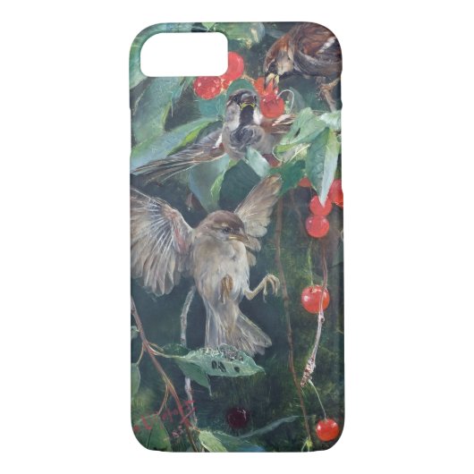 Coques Case-Mate iPhone Bruants dans un cerisier, Bruno Liljefors (Dos)