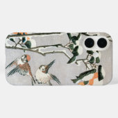 Coques Case-Mate iPhone Bruants et Camellia en Neige par Ando Hiroshige (Verso (horizontal))