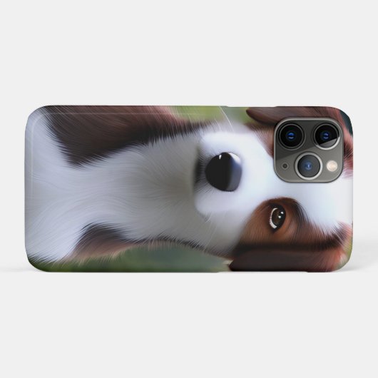 Coques Case-Mate iPhone Bruce The Border Collie Puppy, (Dos (Horizontal))