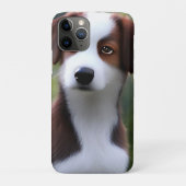 Coques Case-Mate iPhone Bruce The Border Collie Puppy, (Dos)
