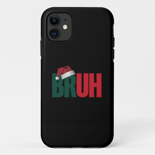 Coques Case-Mate iPhone Bruh Mème Drôle Dire Bro Salutation Noël (Dos)