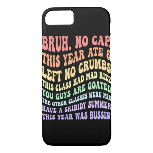 Coques Case-Mate iPhone Bruh. Pas de Casquette. Cette année, Mat & Left No (Dos)