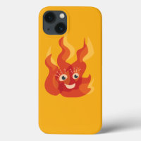 Brûler feu flamme joyeux personnage de dessin