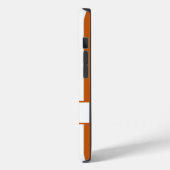 Coques Case-Mate iPhone Brûler les rayures automnales avec monogramme (Verso / Gauche)