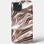 Coques Case-Mate iPhone Brun brillant long traces ondulées sur arrière - p (Verso)