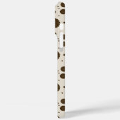 Coques Case-Mate iPhone Brun foncé micro floral beige (Verso / Gauche)