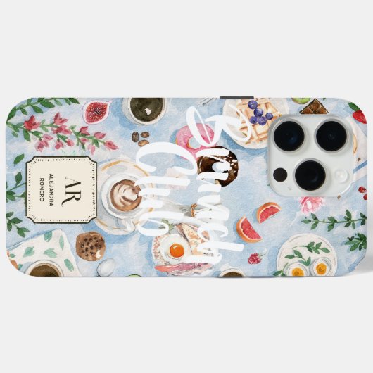 Coques Case-Mate iPhone Brunch Club | Custom Monogram (Verso (horizontal))