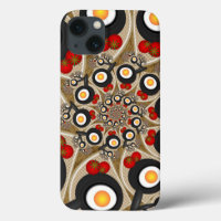 Brunch Fractal Art Drôle Nourriture, Tomates, Oeuf