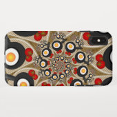 Coques Case-Mate iPhone Brunch Fractal Art Drôle Nourriture, Tomates, Oeuf (Dos (Horizontal))