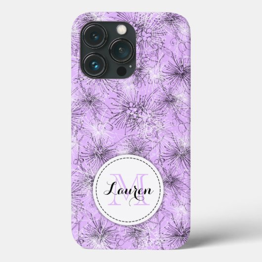 Coques Case-Mate iPhone Brush cerise lilly pilly floral lilac (Verso)