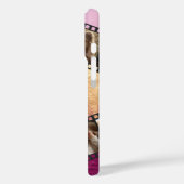 Coques Case-Mate iPhone Brush Strokes Pink & Gold Film Strip (Verso / Gauche)