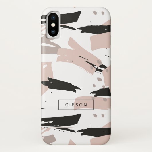 Coques Case-Mate iPhone BrushStrokes Composition moderne (Dos)